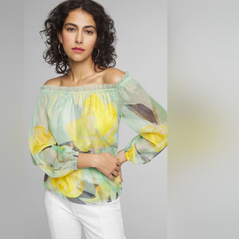 Long Sleeve Off-The-Shoulder Blouse